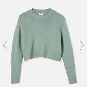 COTTON:ON light green cropped sweater